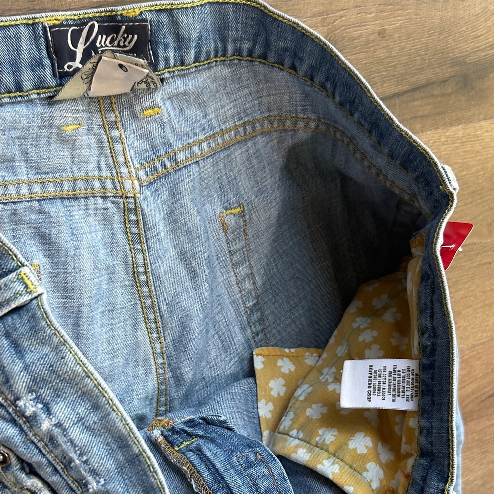 Lucky Brand Light Blue Distressed Straight Jeans !! 14/32 - Picture 5 of 6